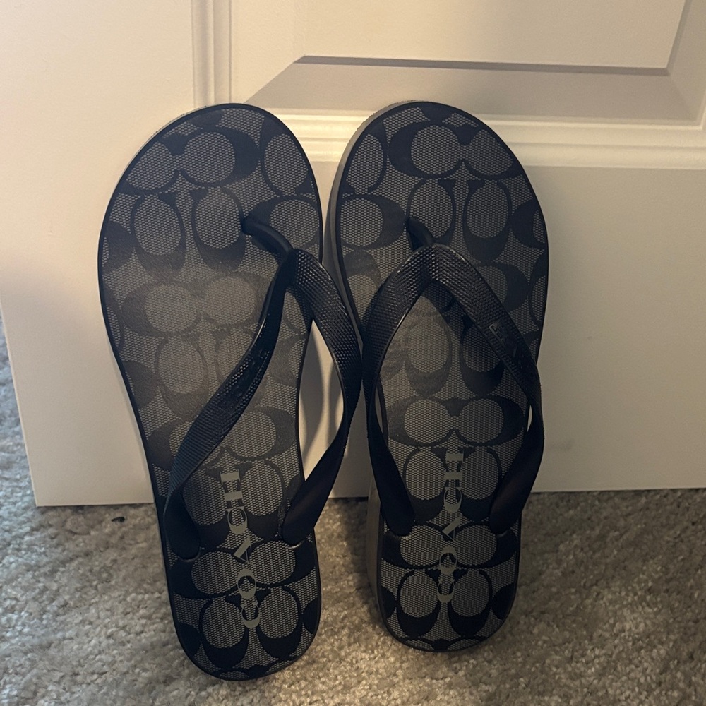 Coach Black Sandals